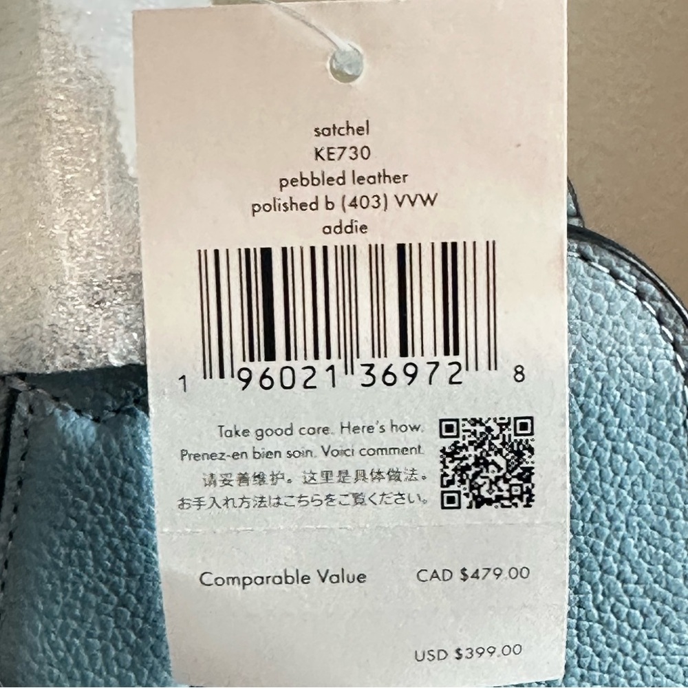 NWT - Kate Spade Light Blue Satchel - Picture 5 of 12